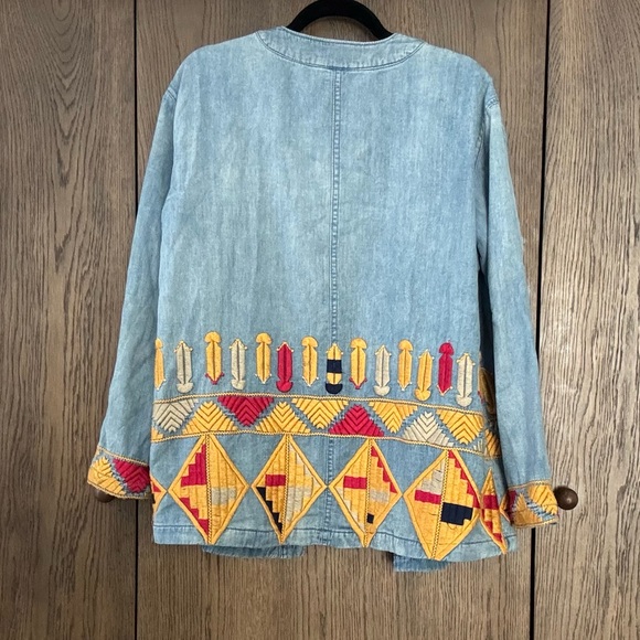 Free People Peruvian Swing Jacket in Indigo - Picture 2 of 7